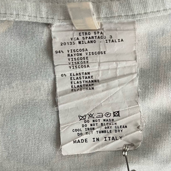 ETRO PAISLEY PRINT BLAZER JACKET WOMEN SIZE 2-4/EU42 - Picture 15 of 16